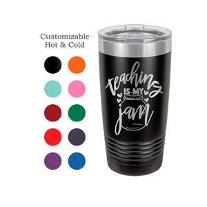 Teacher Tumbler, Teaching Is My Jam, Gift for Teacher, Teacher Appreciation Tumbler, Baby Shark