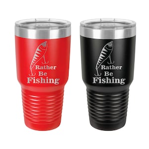 Vaso de pesca, más bien ser pesca, acero inoxidable, 30 oz, grabado a medida, pescador, bajo, trucha, deportes