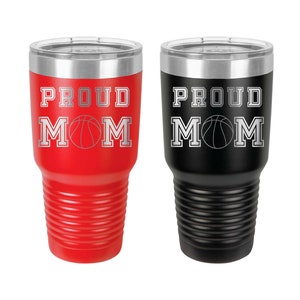 Basketball Mom Stainless Steel 30 oz Engraved Custom Tumbler- Basketball Player, Mom Gift, Sports