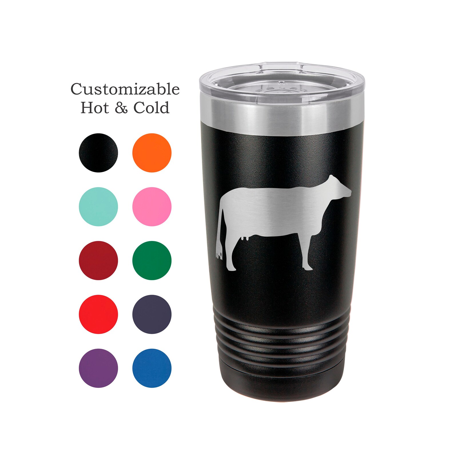 Dairy Tumbler Dairy Cow Stainless Steel 20 Oz Custom Etsy