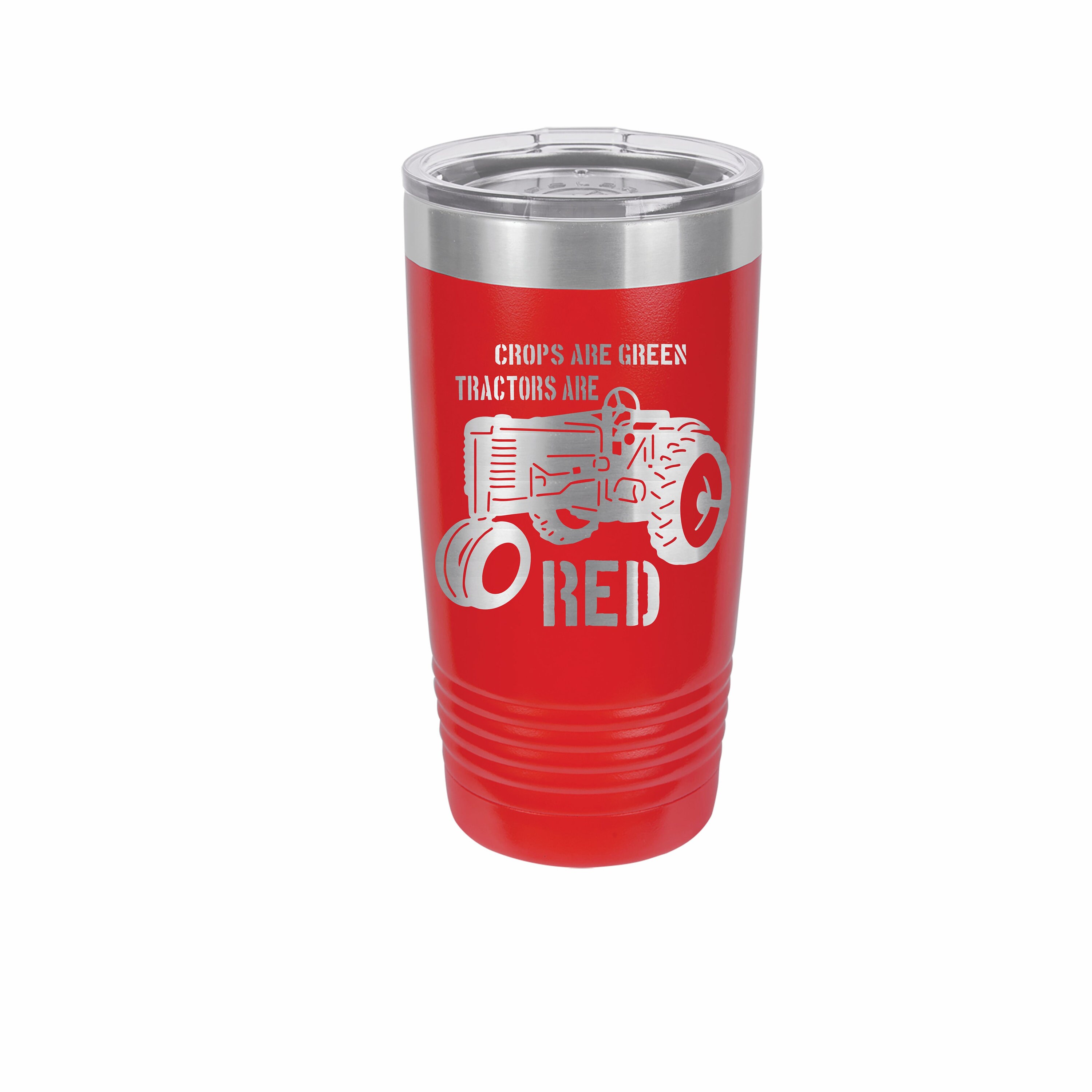 Tractors Are Red Tumbler, Red Tractor, Stainless Steel , 20 oz , Custom Engraved , Antique