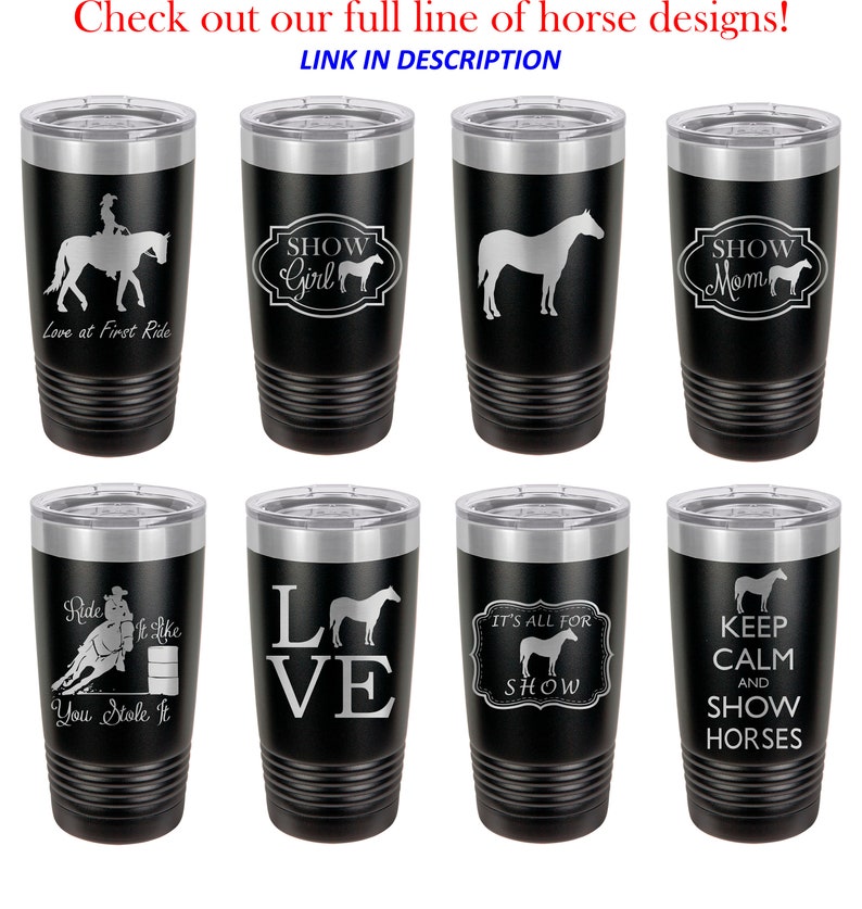 Horse Tumbler Equestrian Stainless Steel 20 Oz Custom Etsy