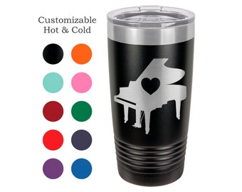 Pianist Gift Piano Tumbler Love Piano Gift for Musician Cup Piano Player Keyboardist Mug Piano Teacher