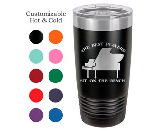 Piano Tumbler - Engraved Musician Gift: 'The Best Players'