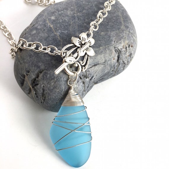 Sea glass statement necklace sale