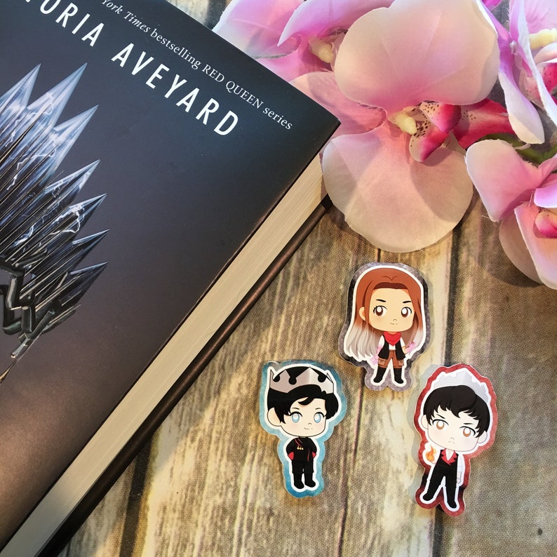 red queen inspired magnetic bookmarks etsy