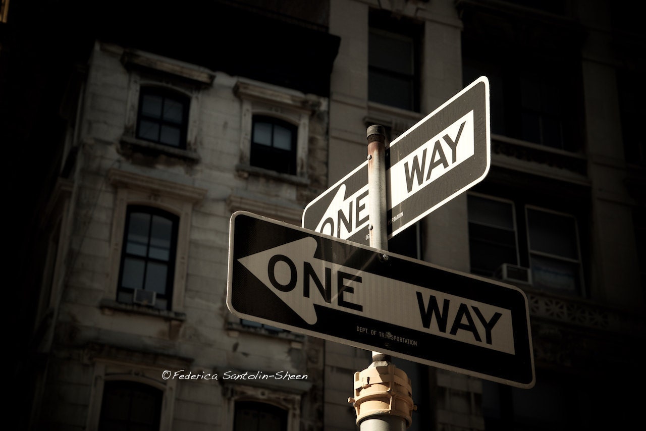 New York City One way sign Street/Road sign NYC | Etsy One Way Street Signs
