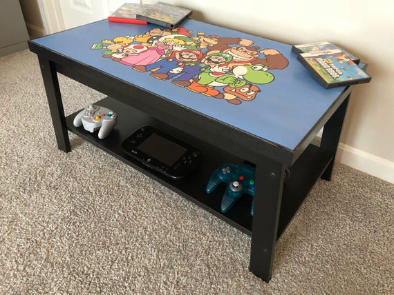 Nintendo Mario Yoshi Smash Bros Video Game Coffee Table Etsy