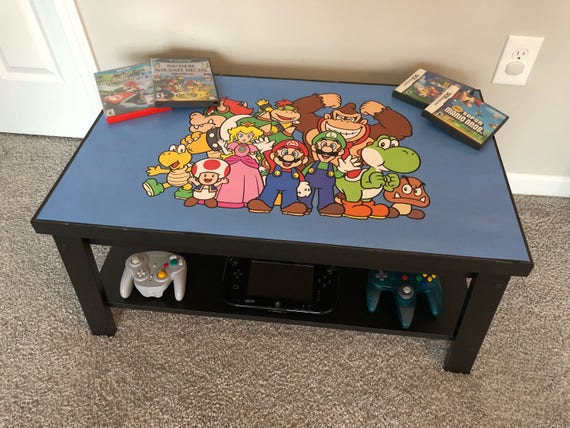 Nintendo Mario Yoshi Smash Bros Video Game Coffee Table Etsy
