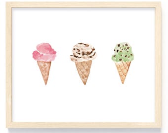 We All Scream for Ice Cream 8x10 Art Print