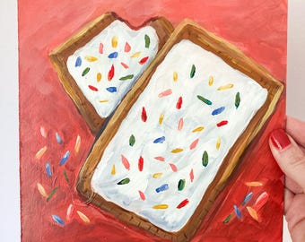 Sprinkled Pastry Party Acrylic Painting: Colorful Kitchen Art