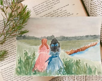 Bosom Friends Watercolor Study No. 6