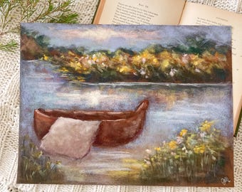 Lake of Shining Waters Soft Pastel Painting for Home