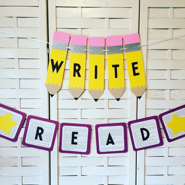 Read & Write Banners-Teacher Gift-Classroom Decorations-Reading Corner- Teacher Appreciation- Language Arts - English Class - Back To School