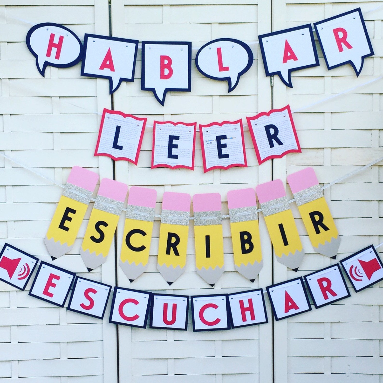 Spanish Verbs Banners Espanol Teacher Giftclassroom Etsy