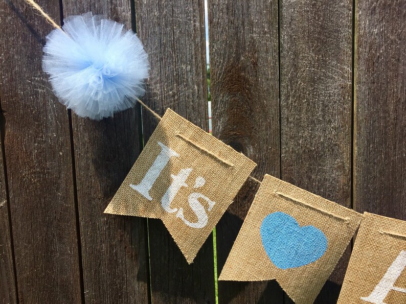 Sale It S A Boy Burlap Baby Shower Banner Decorations Etsy