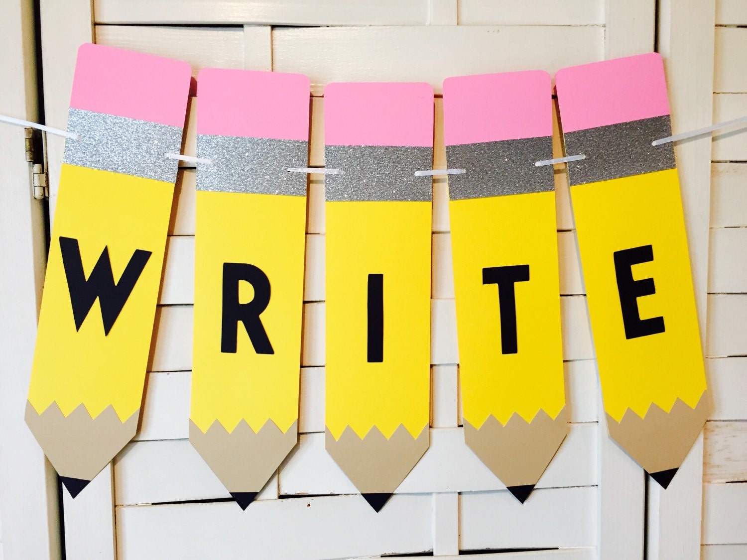 Write Banner-Teacher Gift-Classroom Decoration-Reading Corner-Teacher Appreciation-Language Arts-English Class-Back To School-