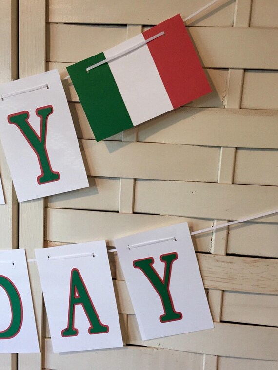 Italy That S Amore Italian Flag Italia Customizable Italian Happy Birthday Banner Family Reunion Bridal Shower Decorations Garlands Flags Bunting Paper Party Supplies Aloli Ru