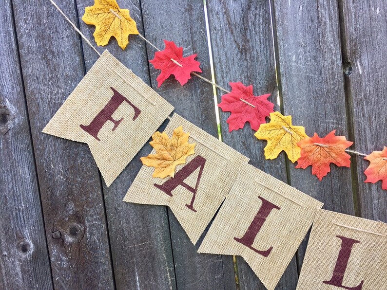 Fall in Love Burlap Banner Rustic Wedding Bridal Shower | Etsy