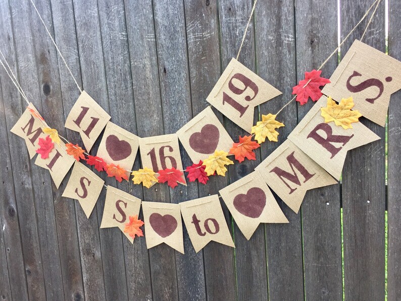 Fall Bridal Shower Decorations Miss To Mrs Falling In Love 50