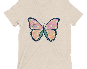 Butterfly bible verse Short sleeve t-shirt