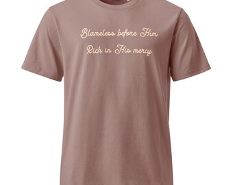 Vintage style Christian tshirt for men or women, scripture tee, organic cotton faith based tee