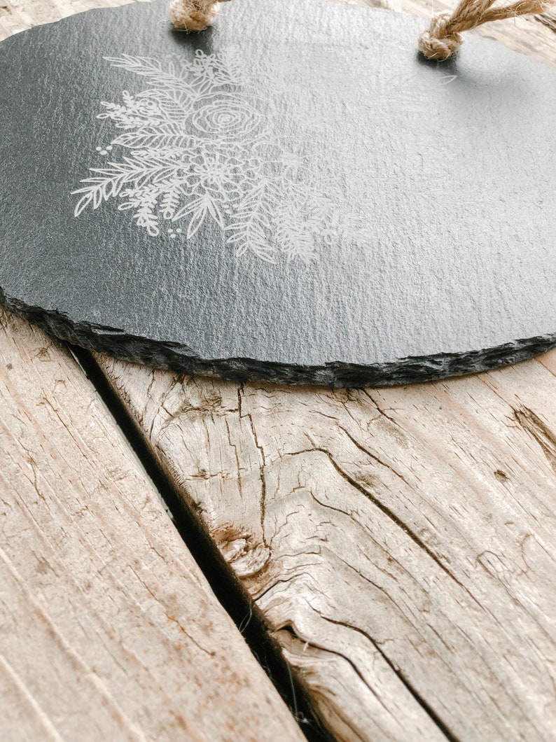 Floral wall hanging slate wall hanging slate Etsy