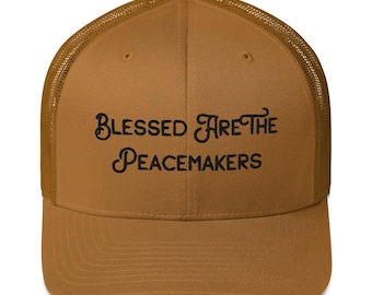 Christian Trucker Cap, blessed are the peacemakers