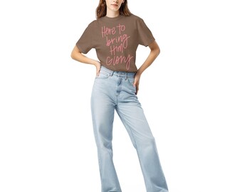 Bring Him Glory comfort colors espresso tshirt, Christian lifestyle shirts, scripture tees, Christian Quote Tee