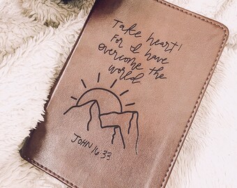 Compact bible, faux leather bible, engraved bible, add name, gender neutral bible design, ESV pocket bible, masculine bible, gifts for him