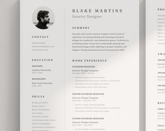 Minimalist Resume Template: Professional CV with Photo (Canva)