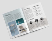 Minimal Bifold Brochure Template: Canva & InDesign, Small Business (Digital Download)