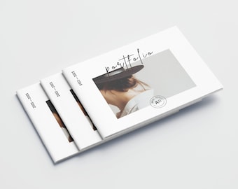 Portafolio de colección de moda minimalista / Plantilla de lookbook Boho / Canva & Indesign / Portafolio de joyería / Catálogo de diseño de interiores