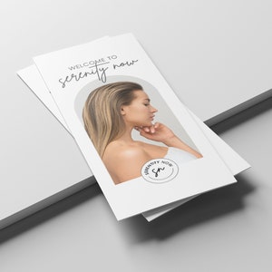 Trifold Beauty Flyer Template | Editable Canva Brochure | Salon Pricelist | Spa Pamphlet | Esthetician Forms | Hair Flyer | Lash Flyer