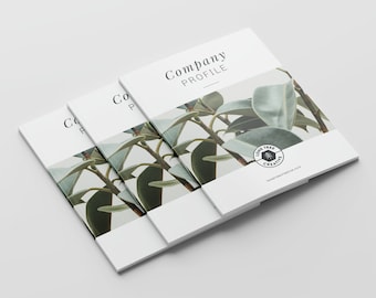 Plantilla de folleto empresarial minimalista: editable en Canva e InDesign (carta estadounidense)