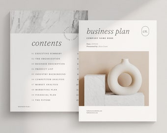 Small Business Plan Template | Small Business Planner Printable | Start Up Strategy Book | Editable Canva Template | Creative Planner