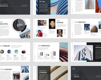 Minimale sjabloon diapresentatie: Canva- en InDesign-presentatie (digitale download)