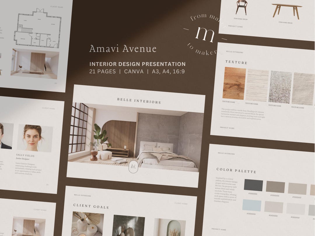 Interior Design Project Proposal: Client Presentation Template (canva ...