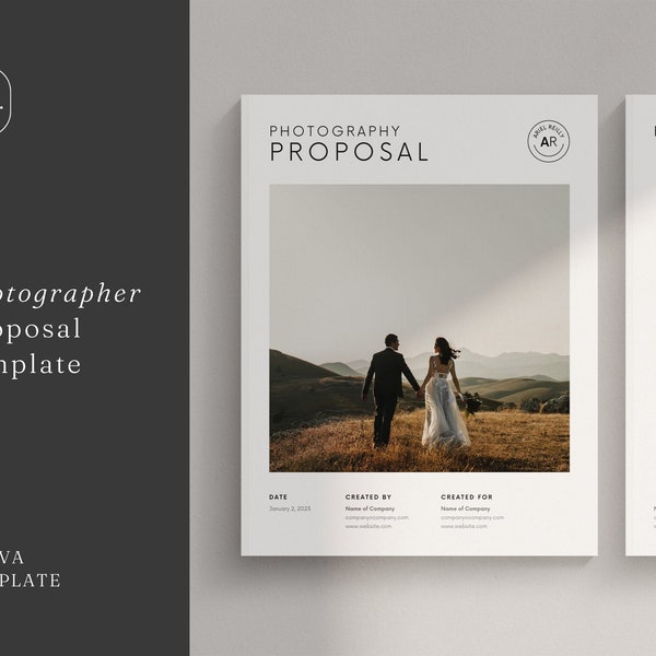 Minimalist Photography Proposal Template | Simple Canva Proposal | Modern Contract Template for Photographer | Boho Photographer Proposal