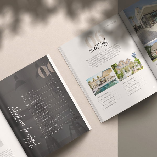Luxury Listing Presentation Template | Pre-Listing Canva Book | Home Sellers Guide | Realtor Marketing Brochure | Minimal Listing Package