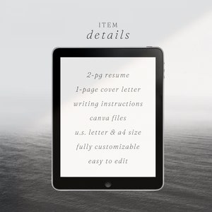 Minimalist Resume Template: 2-Page CV Design (Canva) image 7