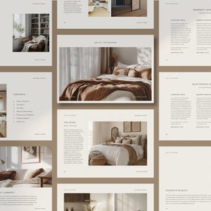 Interior Designer Goodbye Guide | Interior Design Vorlage | Kunden-Dankeschön-Broschüre | Feedback-Formular | Projektverschluss