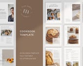 Canva Cookbook Template | Modern Recipe Book | Digital Cook Book | Family Recipe Book