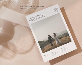 Plantilla de propuesta de fotografía de bodas: Incorporación de fotógrafos y clientes (Canva)