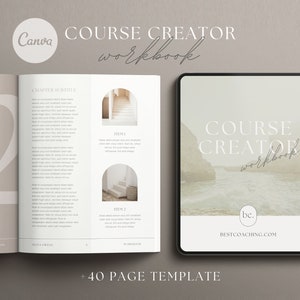 Course Creator Workbook Canva Template: 42-Page Ebook (Digital Download)