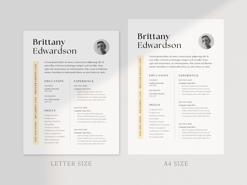 Minimalist Resume Template: 2-Page CV Design (Canva) image 5