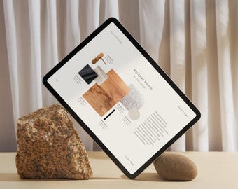 Plantilla de presentación de diseño de interiores / Propuesta de honorarios de diseñador de interiores / Plantilla de moodboard / Guía de inversión / Guía de diseño de interiores