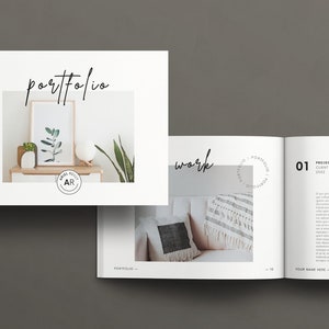 Minimal Interior Designer Portfolio Template | Canva Ebook | Creative Look Book | Interior Design Catalog | Minimal Boho Brochure Booklet