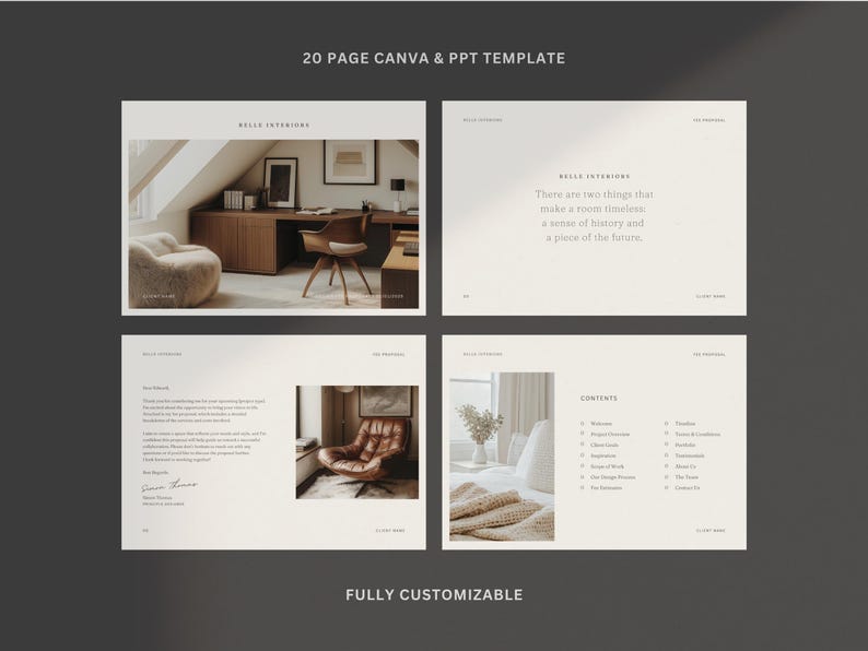Interior Designer Fee Proposal | Project Proposal | Interior Design Presentation | Moodboard Template | PPT Presentation | Powerpoint image 4