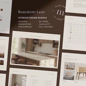 Lot décoration d'intérieur | Proposition d'honoraires | Présentation client | FF&E | Intégration des décorateurs d'intérieur | Modèle de moodboard